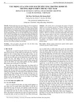 Tác động của vốn con người tới tăng trưởng kinh tế: Trường hợp ở miền Trung Việt Nam