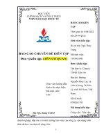 597991168 BÁO CÁO CHUYÊN ĐỀ KIẾN TẬP Đơn vị kiến tập TÊN CƠ QUAN