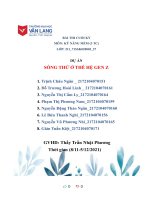 DỰ án SỐNG THỬ ở THẾ hệ GEN z 