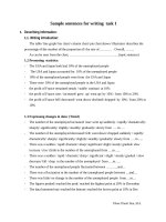 Sample sentences for writing  task 1