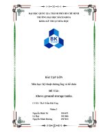 BÀI tập lớn môn học kỹ thuật đường ống và bể chứa đề tài above ground storage tanks  