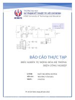 BÁO cáo THỰC tập điều KHIỂN tự ĐỘNG hóa hệ THỐNG điện CÔNG NGHIỆP bài 1 cài đặt matlab 
