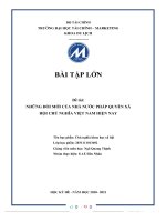 BÀI tập lớn đề tài NHỮNG đổi mới của NHÀ nước PHÁP QUYỀN xã hội CHỦ NGHĨA VIỆT NAM HIỆN NAY 