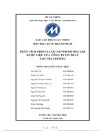 PHÂN TÍCH CHIẾN lược sản PHẨM dầu gội dược LI u c ệ ủa CÔNG TY cổ PHẦN SAO THÁI DƯƠNG 