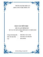 BÁO cáo môn học đồ án lập TRÌNH NET đề tài xây DỰNG PHẦN mềm QUẢN lý điểm SINH VIÊN 