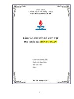 BÁO cáo CHUYÊN đề KIẾN tập đơn vị kiến tập công ty TNHH tiến an 