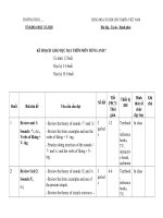 KẾ HOẠCH dạy THÊM và bồi DƯỠNG HSG môn TIẾNG ANH 8