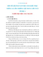 Sáng kiến kinh nghiệm THCS: Giải pháp giúp học sinh khắc phục sai lầm trong toán số học 6
