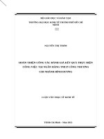 Hoàn thiện công tác đánh giá kết quả thực hiện công việc tại ngân hàng TMCP công thương chi nhánh bình dương 