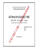 KẾ HOẠCH GIÁO dục TRẺ CHỦ đề bản THÂN 2022   2023