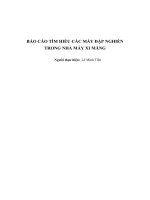 BÁO cáo tìm HIỂU các máy đập NGHIỀN TRONG NHÀ máy XI MĂNG 