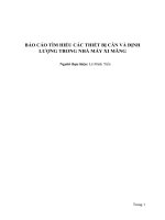 BÁO cáo tìm HIỂU các THIẾT bị cân và ĐỊNH LƯỢNG TRONG NHÀ máy XI MĂNG 