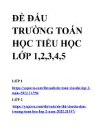 ĐỀ ôn THI đấu TRƯỜNG TOÁN học TIỂU học lớp 1,2,3,4,5 năm 2022   2023 mới NHẤT 