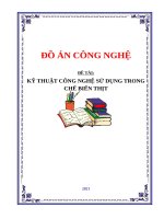 đồ án kĩ thuật công nghệ trong chế biến thịt