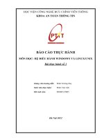 BÁO cáo THỰC HÀNH môn học hệ điều HÀNH WINDOWS và LINUXUNIX bài thực hành số 1 kiến trúc windows server 