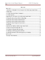 Báo cáo môn an toàn thông tin nâng cao tìm HIỂU về các DẠNG tấn CÔNG SQL INJECTION 