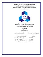 ĐỒ ÁN CHUYÊN NGÀNH KỸ THUẬT CHẾ TẠO Đề số 14 THÂN BƠM