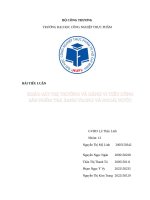 Khảo sát hành vi tiêu dùng sản phẩm trà xanh trong và ngoài nước