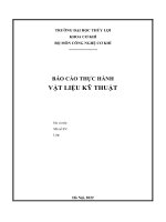 BÁO cáo THỰC HÀNH vật LIỆU kỹ THUẬT bài 1  đo độ CỨNG của THÉP và GANG 