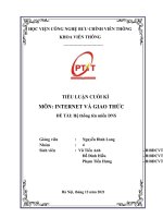 TIỂU LUẬN CUỐI kì môn INTERNET và GIAO THỨC đề tài hệ thống tên miền DNS 