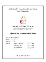 TIỂU LUẬN môn INTERNET và GIAO THỨC đề tài xây dựng web cửa hàng bán giày nam nữ