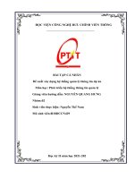 BÀI TẬP CÁ NHÂN Môn học Phát triển hệ thống thông tin quản lý  Đề xuất xây dựng hệ thống quản lý thông tin dự án