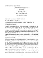 ĐỀ THI VÀ ĐÁP ÁN MÔN BỘ LUẬT HÌNH SỰ NĂM 2020