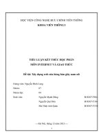 TIỂU LUẬN môn INTERNET và GIAO THỨC đề tài xây dựng web cửa hàng bán giày nam nữ 