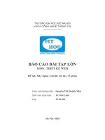 BÁO CÁO BÀI TẬP LỚN MÔN: THIẾT KẾ WEB Đề tài: Xây dựng website tin tức phim