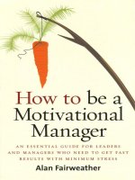 How to be a motivational manager