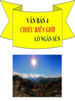 Giáo án trình chiếu (điện tử) văn bản Chiều biên giới Bài 4 Ngữ văn 7 sách kết nối tri thức với cuộc sống