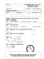 Đề thi toán lớp 1 học kỳ 2 sách cánh diều theo thông tư 27   đề 4 