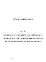 (SKKN HAY NHẤT) công tác quản lý hoạt động phòng chống tai nạn thương tích cho trẻ tại trường mầm non 16 