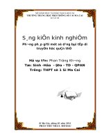 (SKKN HAY NHẤT) phương pháp giải một số dạng bài tập di truyền học quần thể 