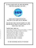 CHUYÊN đề THỰC HÀNH NGHIÊN cứu môi TRƯỜNG QUẢN TRỊ của TỔNG CÔNG TY cổ PHẦN MAY VIỆT TIẾN 