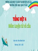 Luyện từ câu