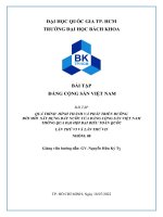 QUÁ TRÌNH HÌNH THÀNH VÀ PHÁT TRIỂN ĐƯỜNG ĐỔI MỚI XÂY DỰNG ĐẤT NƯỚC CỦA ĐẢNG CỘNG SẢN VIỆT NAM THÔNG QUA ĐẠI HỘI ĐẠI BIỂU TOÀN QUÔC LẦN THỨ VI VÀ LẦN THỨ VII