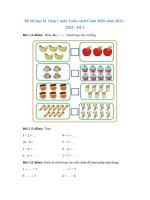 Đề thi học kì 1 lớp 1 môn Toán sách Cánh Diều năm 2021  2022  Đề 3