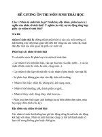 Đề cương Sinh Thái học