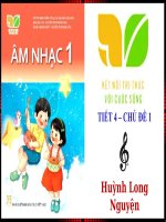 KẾ HOẠCH bài dạy âm NHẠC 1 CHỦ đề 1 TIẾT 4  