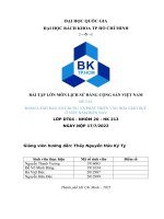 BÀI tập lớn môn LỊCH sử ĐẢNG CỘNG sản VIỆT NAM đề tài ĐẢNG LÃNH đạo xây DỰNG và PHÁT TRIỂN văn hóa GIÁO dục ở VIỆT NAM HIỆN NAY 