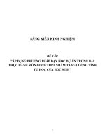 (SKKN HAY NHẤT) áp dụng phương pháp dạy học dự án trong bài thực hành môn GDCD THPT nhằm tăng cường tính tự học của học sinh 