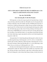 TÓM TẮT LUẬN VĂN CHẤT LƯỢNG DỊCH VỤ BỆNH VIỆN PHỤ SẢN MÊKÔNG QUA CẢM NHẬN CỦA KHÁCH HÀNG NGOẠI TRÚ NĂM 2019