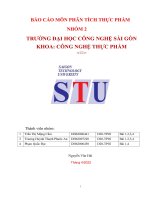 BÁO cáo môn PHÂN TÍCH THỰC PHẨM bài 1 xác ĐỊNH hàm LƯỢNG AXIT 