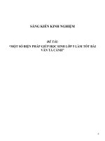 (SKKN HAY NHẤT) một số biện pháp giúp học sinh lớp 5 làm tốt bài văn tả cảnh 