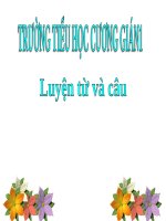 Luyện từ câu Khởi động -Thế động từ ?