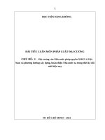 Tiểu luận pháp luật đại cương