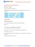 Tải Tổng hợp lý thuyết Toán lớp 1: Phép trừ trong phạm vi 7 (đầy đủ)