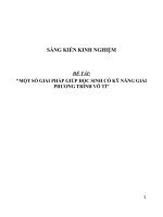 (SKKN HAY NHẤT) khai thác phương pháp tọa độ trong không gian từ một bài tập đại số trong sách hình học 12 
