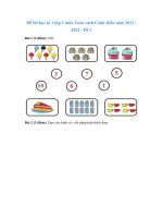 Đề thi học kì 1 lớp 1 môn toán sách cánh diều năm 2021   2022   đề 2 